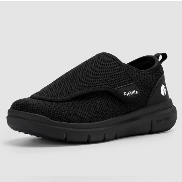 Fitville Men's EasyTop Wings V2 Black Sneakers NWOT size 9.5W - Picture 2 of 15